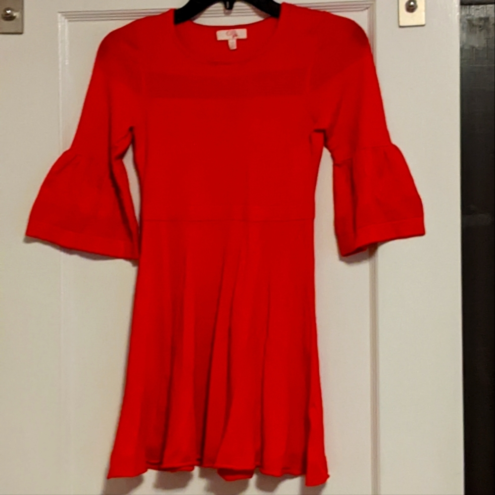 GB Girls Red Bell Sleeve Dress